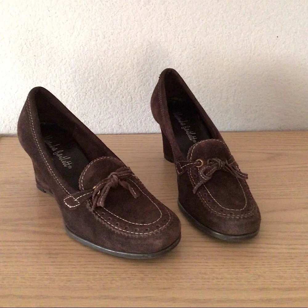 Vintage Alexandra Bartlett Wedge Loafers